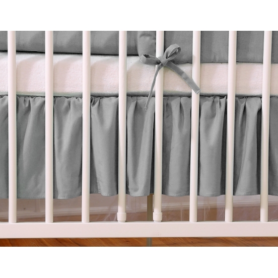 Volang / sängkappa till Babysäng 140x70cm- hjärtan Antracit