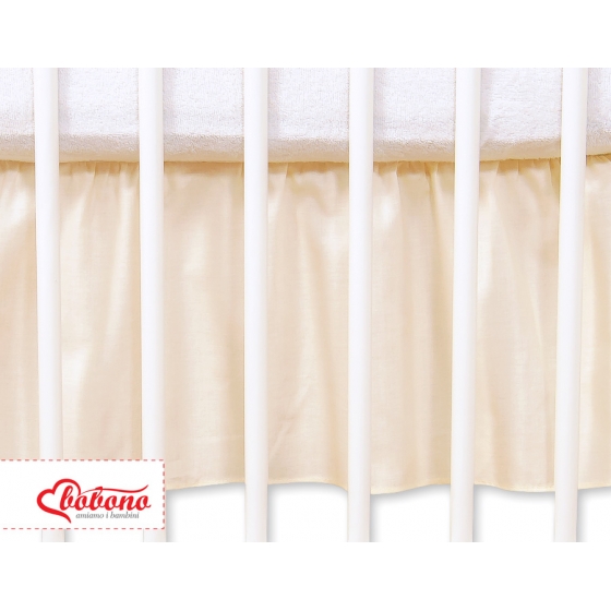 Volang / sängkappa till Babysäng 120x60cm- hjärtan cream