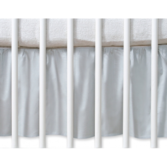 Volang / sängkappa till Babysäng 120x60cm- hjärtan grå