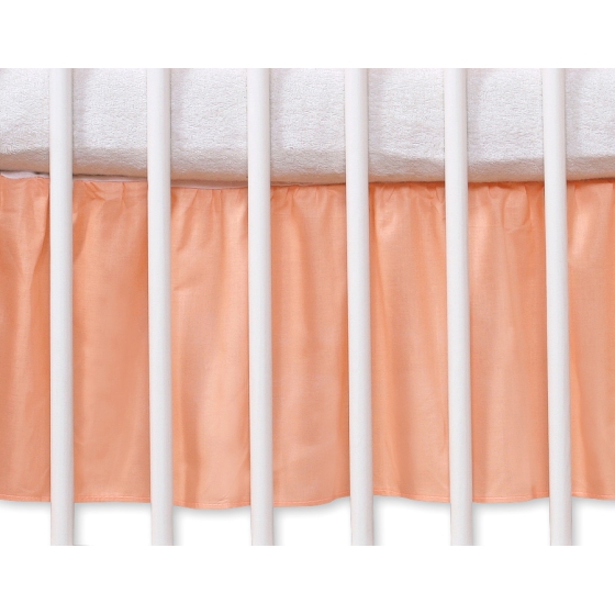 Volang / sängkappa till Babysäng 140x70cm- hjärtan peach