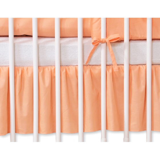 Volang / sängkappa till Babysäng 140x70cm- hjärtan peach