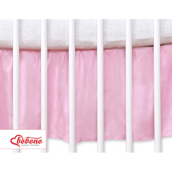 Volang / sängkappa till Babysäng 120x60cm- hjärtan rosa
