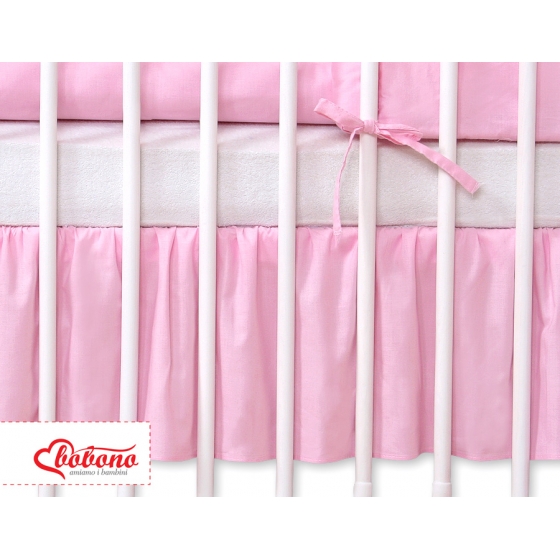 Volang / sängkappa till Babysäng 140x70cm- hjärtan rosa